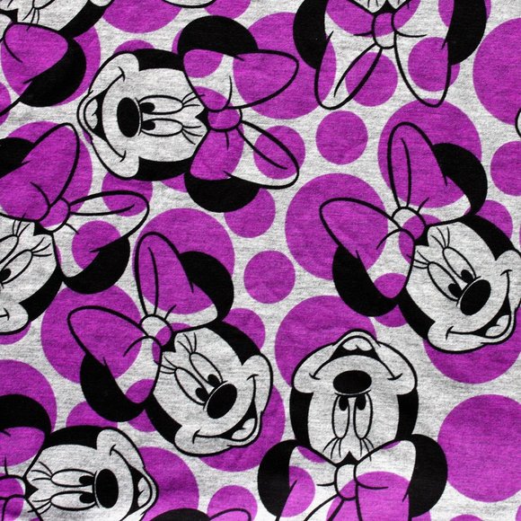 LulaRoe Disney IRMA Tunic XS Minnie Mouse Shirt High Low Knit Gray Purple Comfy - Picture 7 of 8